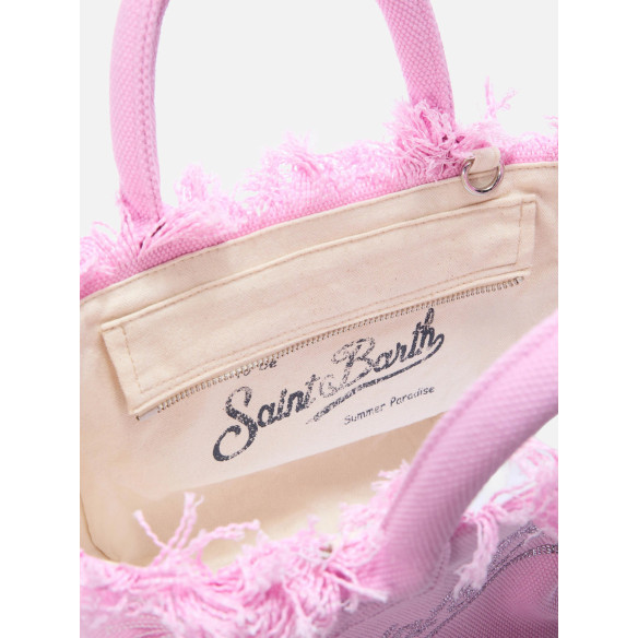 Borsa Colette in canvas rosa strass Mc2 Saint Barth
